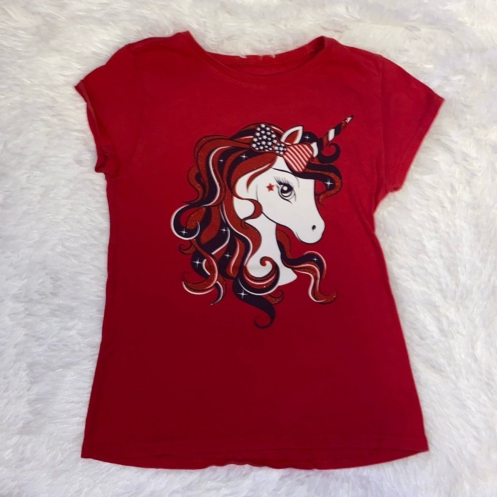The Children's Place Red Unicorn Tee